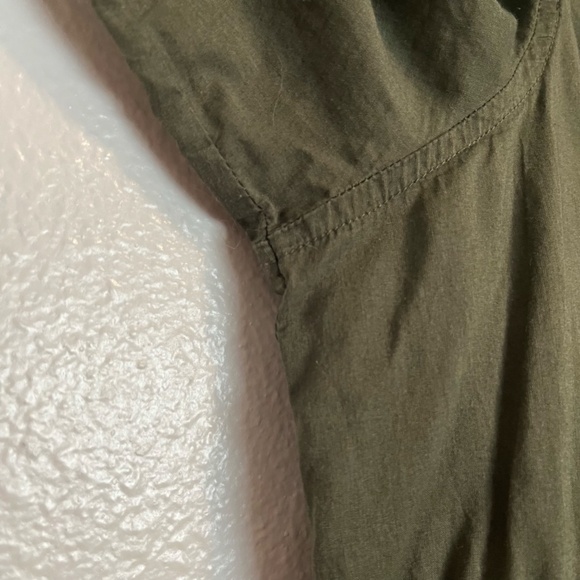 Torrid - Voile Button Front Short Sleeve Green Cotton Anorak w Hood - 2X - 18/20 - Picture 8 of 10